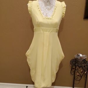 EUC pale yellow sundress